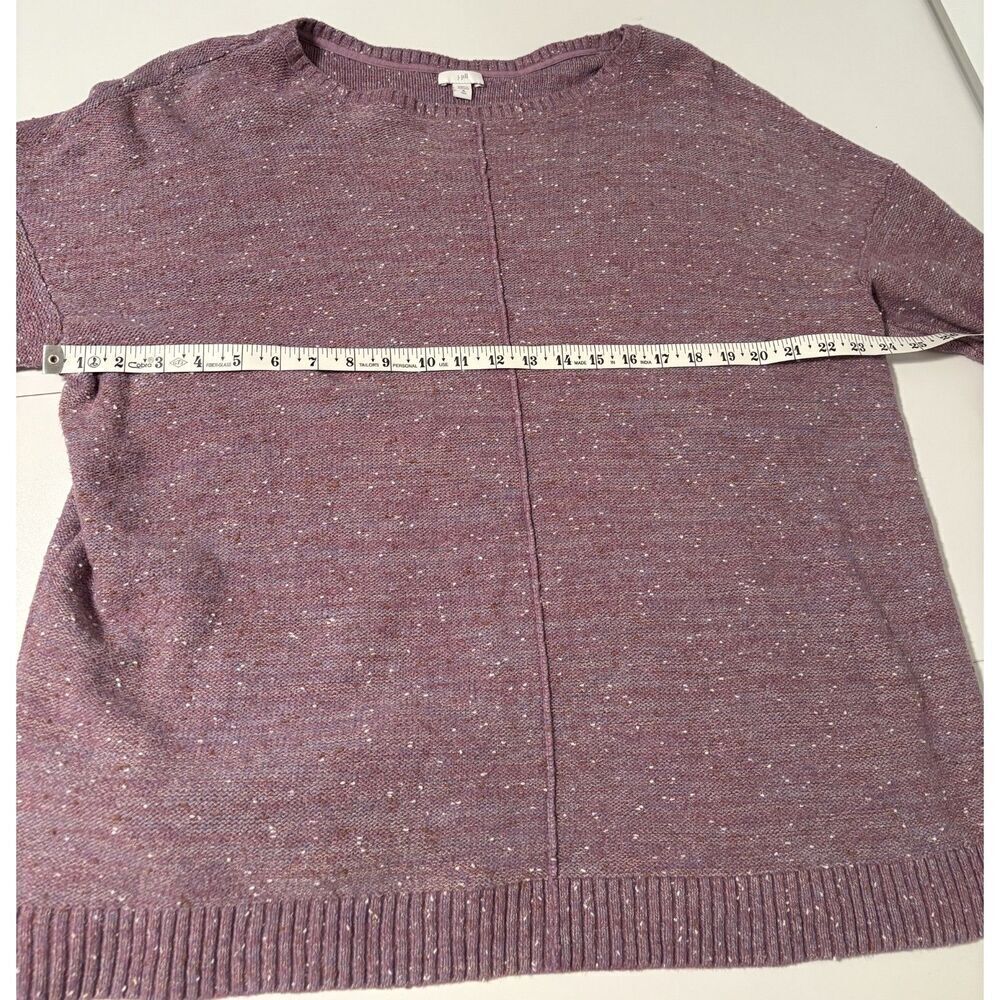 J.Jill Purple Textured Knit Sweater Long Sleeve Pullover - Picture 3 of 4